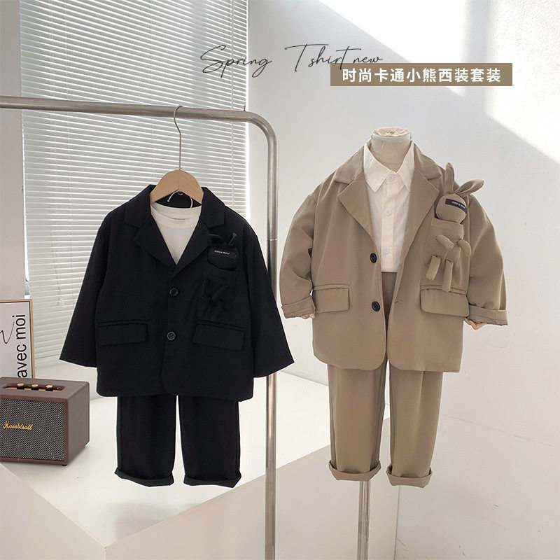春季新品儿童西装男女童