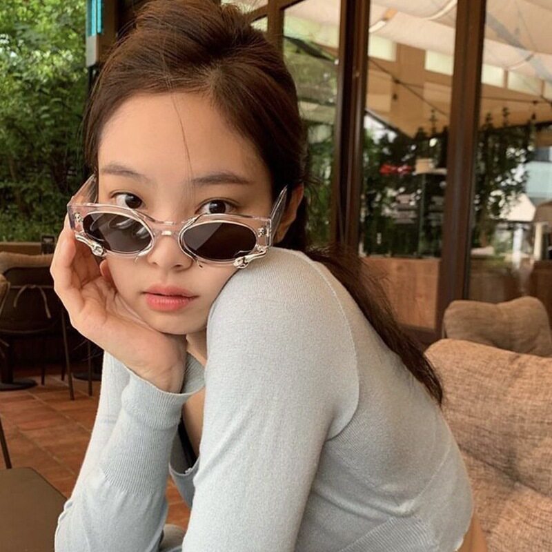 欧美复古灵蛇猫眼墨镜女ins高级感jennie同款辣妹太阳镜防紫外线