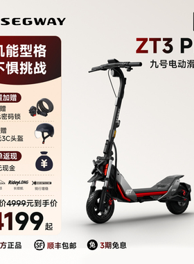 九号Segway电动滑板车9号代步越野踏板车ZT3Pro成人折叠