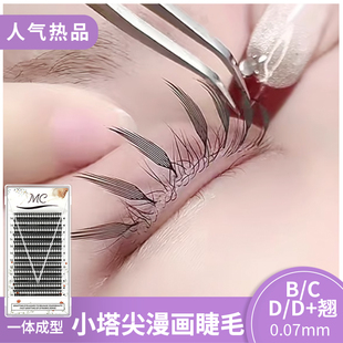 漫画小塔尖睫毛嫁接美睫店专用泰式浓密款