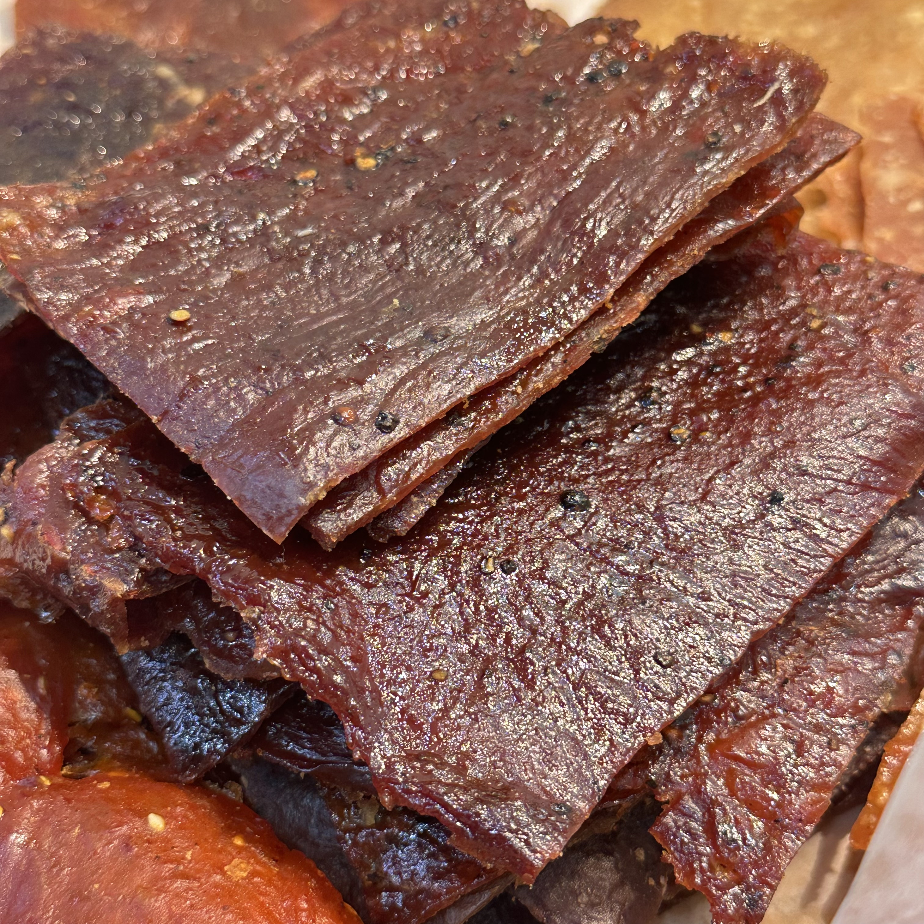 250g即食现烤潮汕特产牛肉脯现烤无添加黑胡椒味
