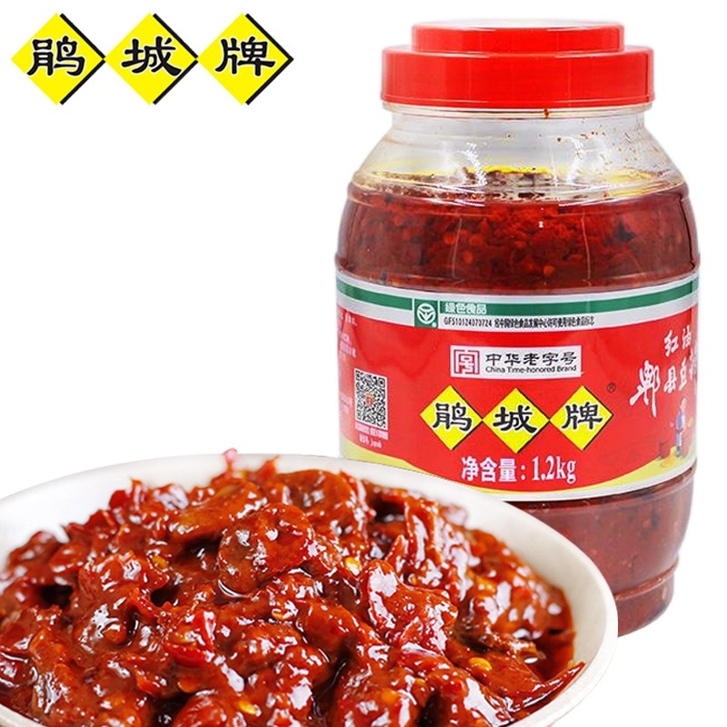 鹃城牌郫县豆瓣酱1.2Kg装炒菜拌面调料麻辣香锅底料辣椒酱下饭酱