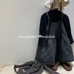 吊带连衣裙打底衫 女童夹棉洋气套裙韩国儿童装 新ins童装 2023秋季