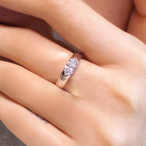 18K金轻奢高碳钻戒指女1克拉马眼钻菱形钻戒天使眼泪小众情侣饰品
