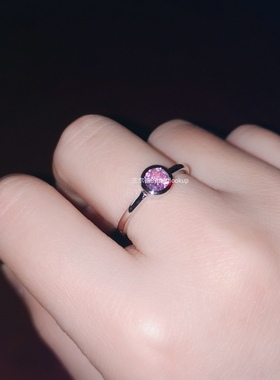 18k金高碳可爱风泡泡钻石戒指