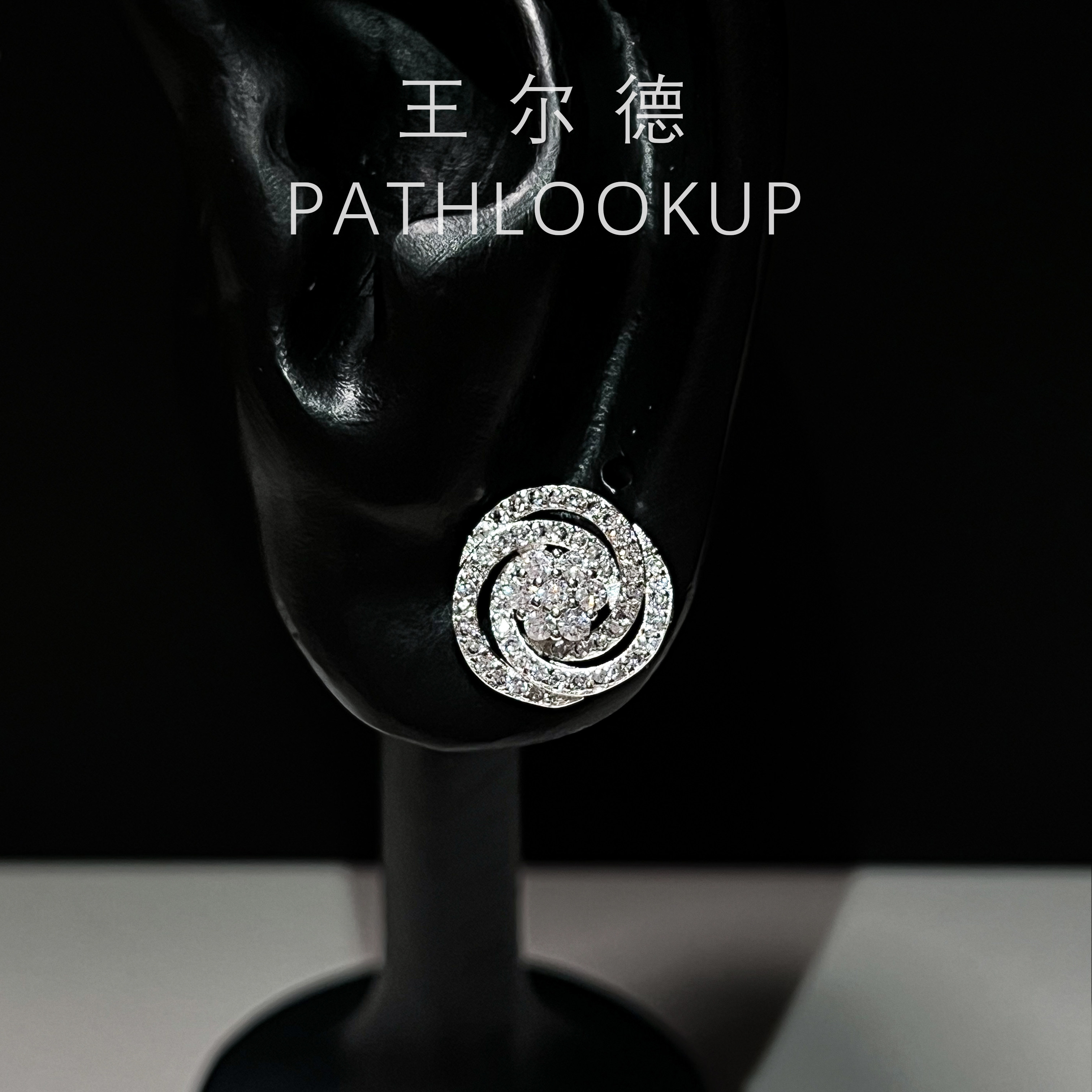 925纯银耳环18K白金高碳钻石轻奢高级感闪钻耳环耳饰女气质百搭