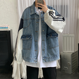 港风慵懒牛仔拼接外套男宽松BF风百搭学生牛仔夹克513-3-JK59-P95,男装夹克,星座512-1(原513-3),四季星座 港风慵懒牛仔拼接外套男宽松BF风百搭学生牛仔夹克513-3-JK59-P95,男装夹克,星座512-1(原513-3),四季星座