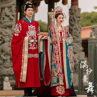 出租宋制汉服婚服长拖尾绿色凤冠霞帔婚服全套新娘古装 嫁衣租赁