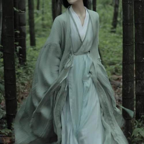 汉服出租魏晋风女款成人春秋战国袍直裾清冷飘逸2024新款古风广袖