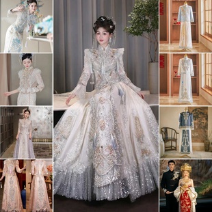 出租秀禾服婚服高级感2025新款 新娘小个子结婚礼服敬酒服租赁 中式