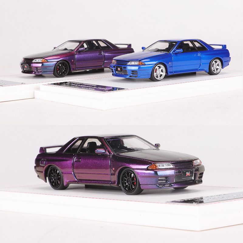 FH 1:64日产尼桑GT-R R32 Nismo开盖版仿真合金汽车模型收藏