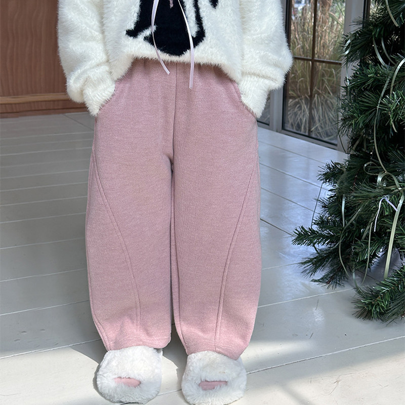 一体绒女童裤子秋冬新款儿童加厚休闲卫裤韩版中大女孩加绒弯刀裤,童装/婴儿装/亲子装,裤子,淘宝优惠券,粉丝福利购,淘宝优惠卷