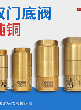 DN40双门底阀机加油站底阀1.5寸 2寸底阀油罐双门止回阀铜过滤网