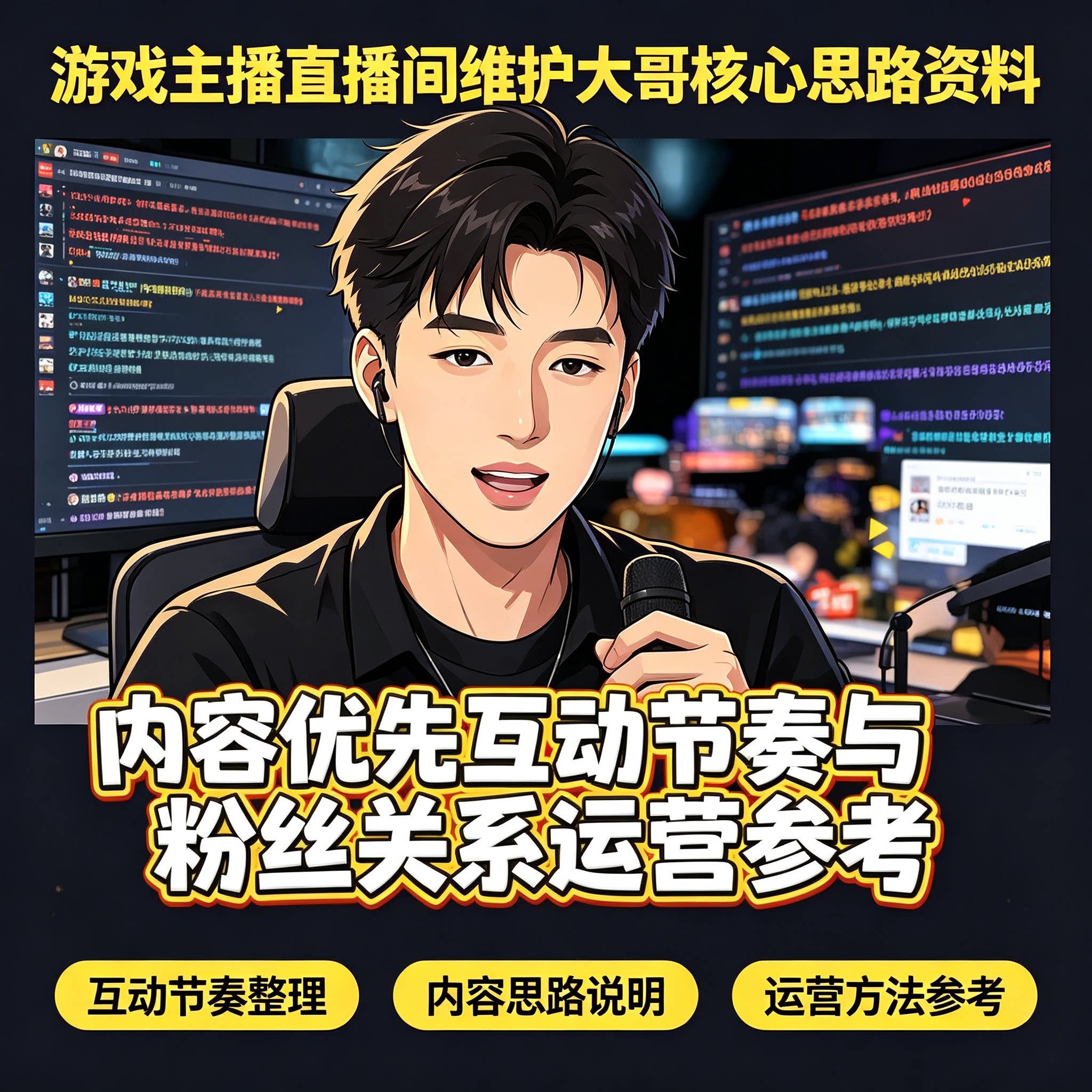 游戏主播直播间维护大哥核心思路资料刻录盘个性化服务
