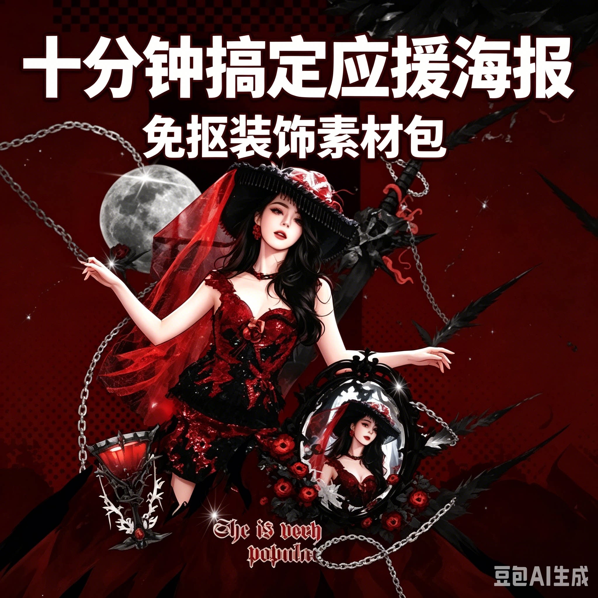 潮流应援海报设计教程复古暗黑风刻录盘个性化服务