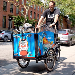 cargo bike北欧倒三轮货运自行车汉森倒骑驴三胞胎四胞胎亲子车