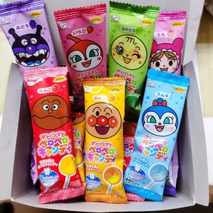 日本原装 进口不二家面包超人护齿棒棒糖儿童防蛀牙宝宝糖果25支整