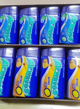 香港进口爽浪薄荷口香糖airwaves超凉薄荷糖蜂蜜柠檬香口珠便携装