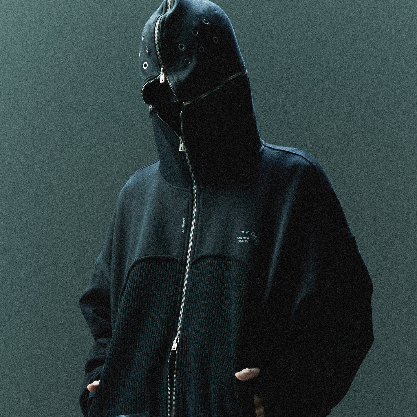 吉考斯工业Fear the Unknown克苏鲁400g纯棉重磅拉链针织夹克外套