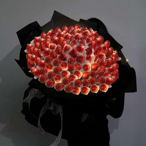 草莓车厘子圣诞节平安夜鲜花速递同城生日花束龙岩永定区上杭县