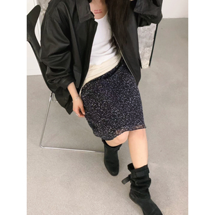 韩系显瘦碎花半身裙 seeu