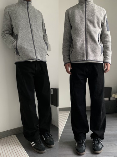 CAGT 秋冬原色纯黑牛仔裤通勤韩版显瘦修身潮情侣微弹阔腿长裤子