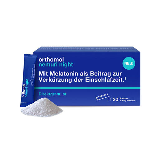 Orthomol德国奥适宝褪黑素睡眠助眠安瓶口服粒剂软糖晚安糖