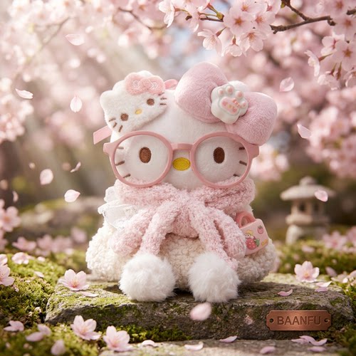 日本BAANFU粉蝴蝶结毛呢裙哈喽KT包挂件kitty公仔钥匙扣挂饰礼物