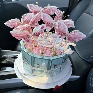 diy有钱花手工自制生日礼物蛋糕花束包装 盒材料包礼盒送男女朋友