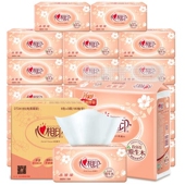 心相印软抽24包卫生纸DT24180家用餐巾无香110抽3层 原木纯品量贩