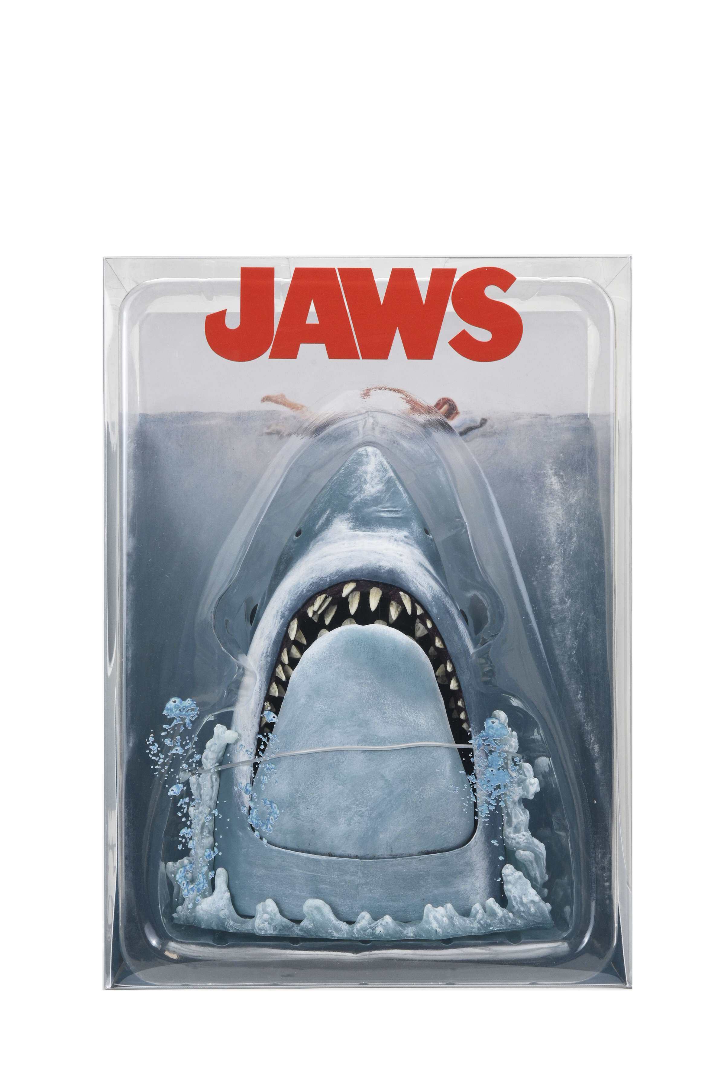 【顺丰现货】NECA 大白鲨 50周年 3D海报场景手办 镭射正版