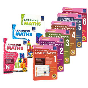 【自营】SAP Learning Math N-6 新加坡数学 幼儿园-6年级 小学数学教辅 学习系列 数学题英文练习册 9册套装 英文原版进口图书