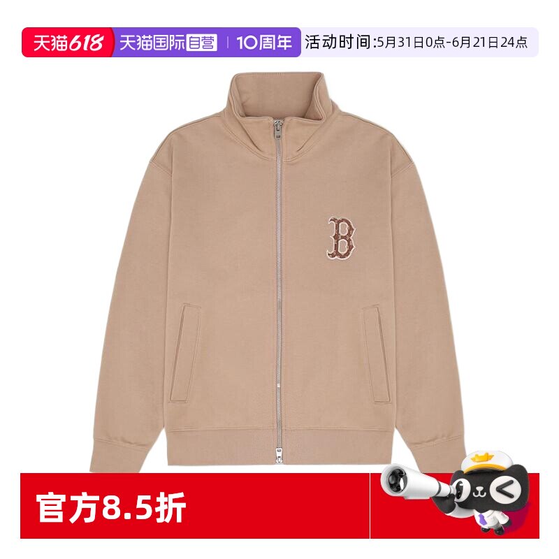 【自营】MLB男女同款运动休闲翻领夹克百搭外套3ATRM1034-43BGS