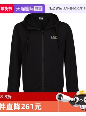 【自营】ARMANI/阿玛尼男士外套EA7美式休闲纯棉秋冬季连帽卫衣