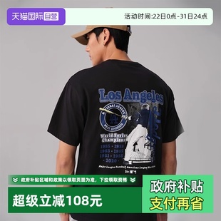 自营 MLB短袖 New 款 T恤情侣NY印花圆领百搭半袖 Era纽亦华夏季