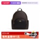 COACH 自营 蔻驰女士中号COURT双肩包深棕色老花拼卡其色老花