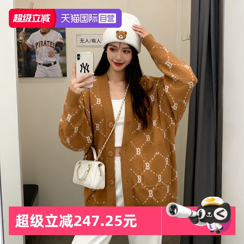 【自营】MLB夹克外套男装女装针织外套春秋款轻薄外套3AKCM0144