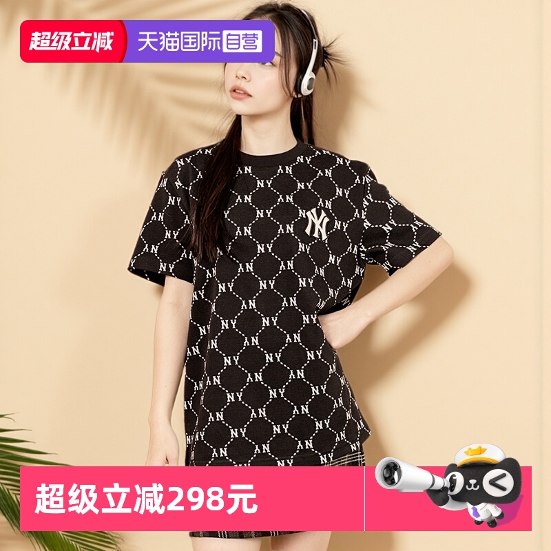 MLB短袖情侣圆领老花T恤