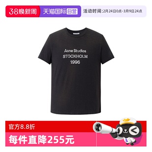 【自营】Acne Studios秋冬男女同款经典1996印花休闲圆领短袖T恤