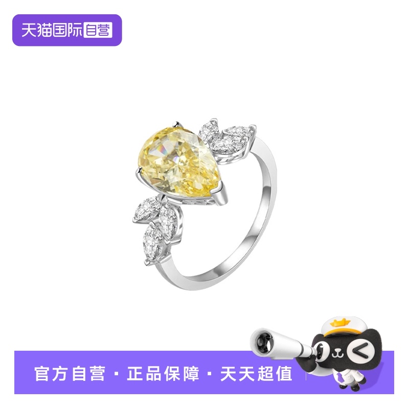 爱心戒指纯银女轻奢高级感超闪