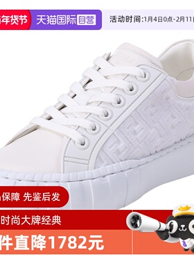 【自营】Fendi芬迪 女士织物配皮休闲运动鞋小白鞋 8E8250 AHGS