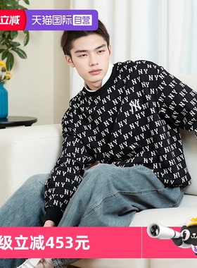 【自营】MLB美职棒男装女装休闲圆领卫衣复古老花套头衫3AMTM0241