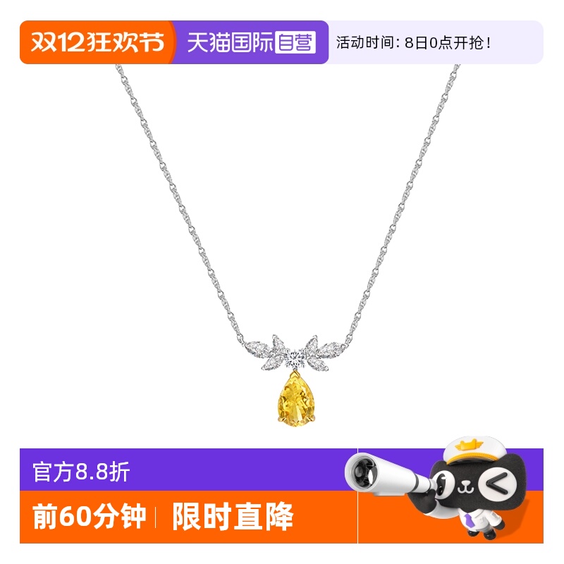 水滴项链女纯银轻奢高级感锁骨链