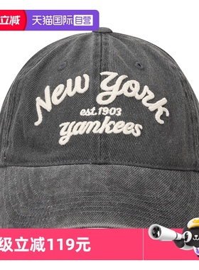 【自营】MLB运动帽男女帽炭灰色软顶帽棒球帽复古休闲帽3ACPDS14N