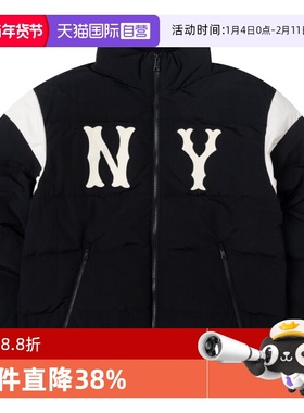 【自营】MLB羽绒服男女外套新款运动服黑保暖棉羽夹克潮3ADJV1046