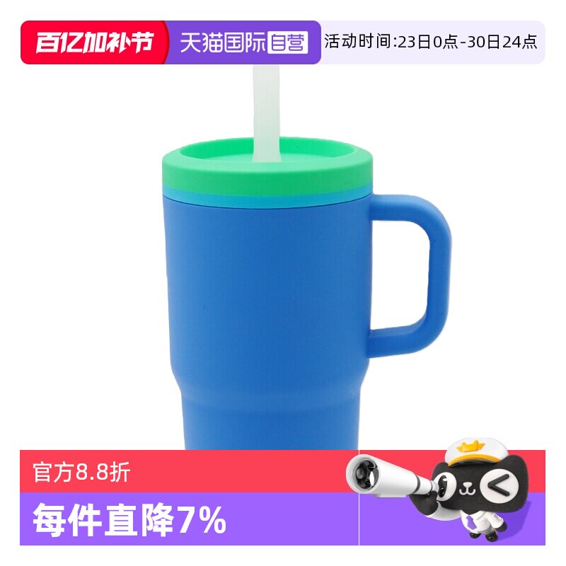 【自营】Nuby努比儿童迷你全硅胶巨无霸吸管水杯宝宝防摔大容量
