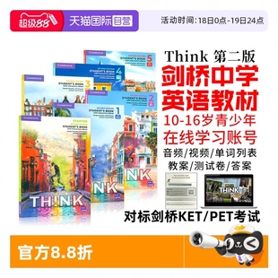 Think PET考試教輔外語初中高中英語教材自學(xué)書 think教材 劍橋Cambridge 12345級(jí)學(xué)生書練習(xí)冊(cè)KET 進(jìn)口第二版 原版 自營 Starter