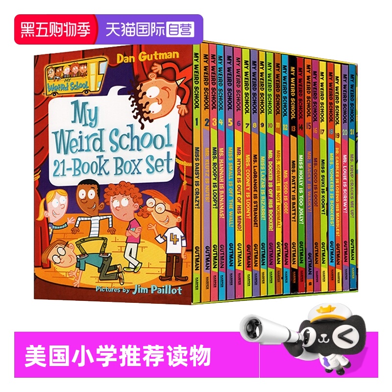 【自营】疯狂学校第一季 盒装 My Weird School  21册全套 英文原版 美国小学推荐读物 8-12岁桥梁书漫画书校园课外英语趣味故事