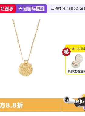 【自营】VITARING项链女圆牌硬币四叶草吊坠锁骨链小众设计