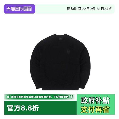 【自营】MLB男装女装秋季新款运动服休闲圆领卫衣3AMTB035650BKS